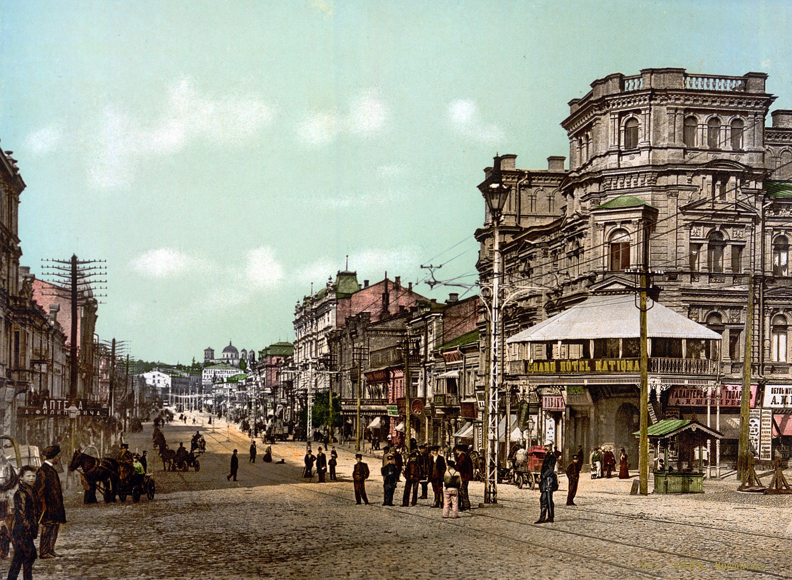 Хрещатик, світлина 1898—1899 років