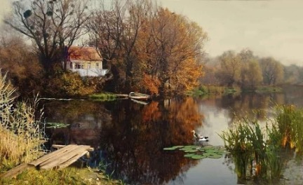 Позняки, картина Анатолія Нечая, початок 1920-х років. Фото з архіву Віри Цимбаленко.
